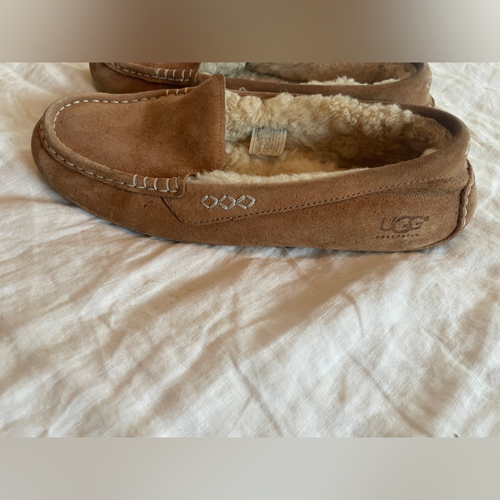 UGG women’s chestnut Suede Ansley Slippers size 8 - Picture 4 of 9
